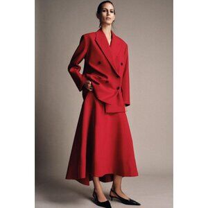 ZARA ZW COLLECTION CAPE MIDI SKIRT